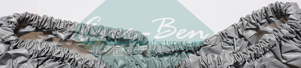 Reusable Grey PVC mens rain pants elastic waist